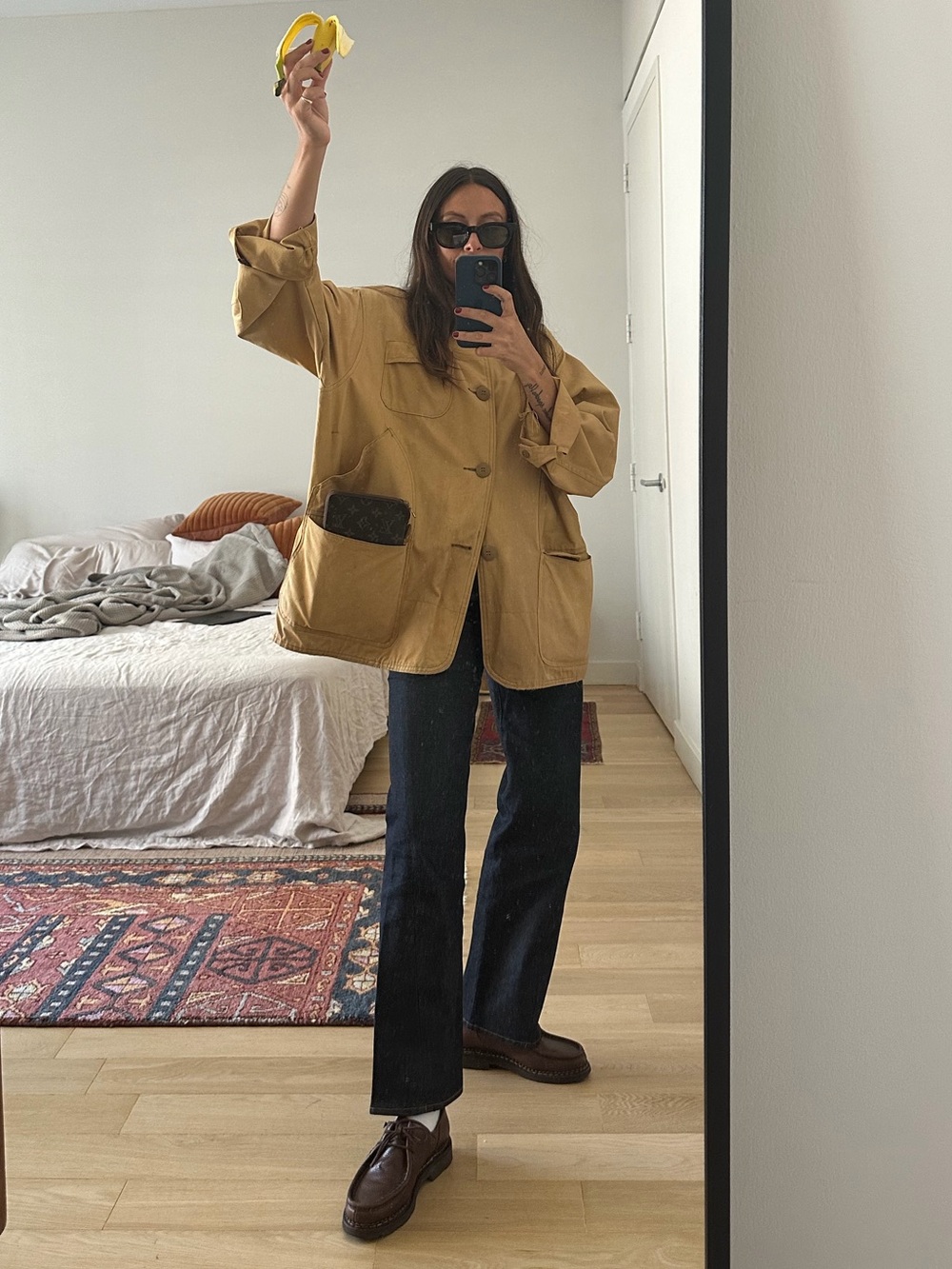 Vintage Camel Chore Jacket w/ Brown Corduroy